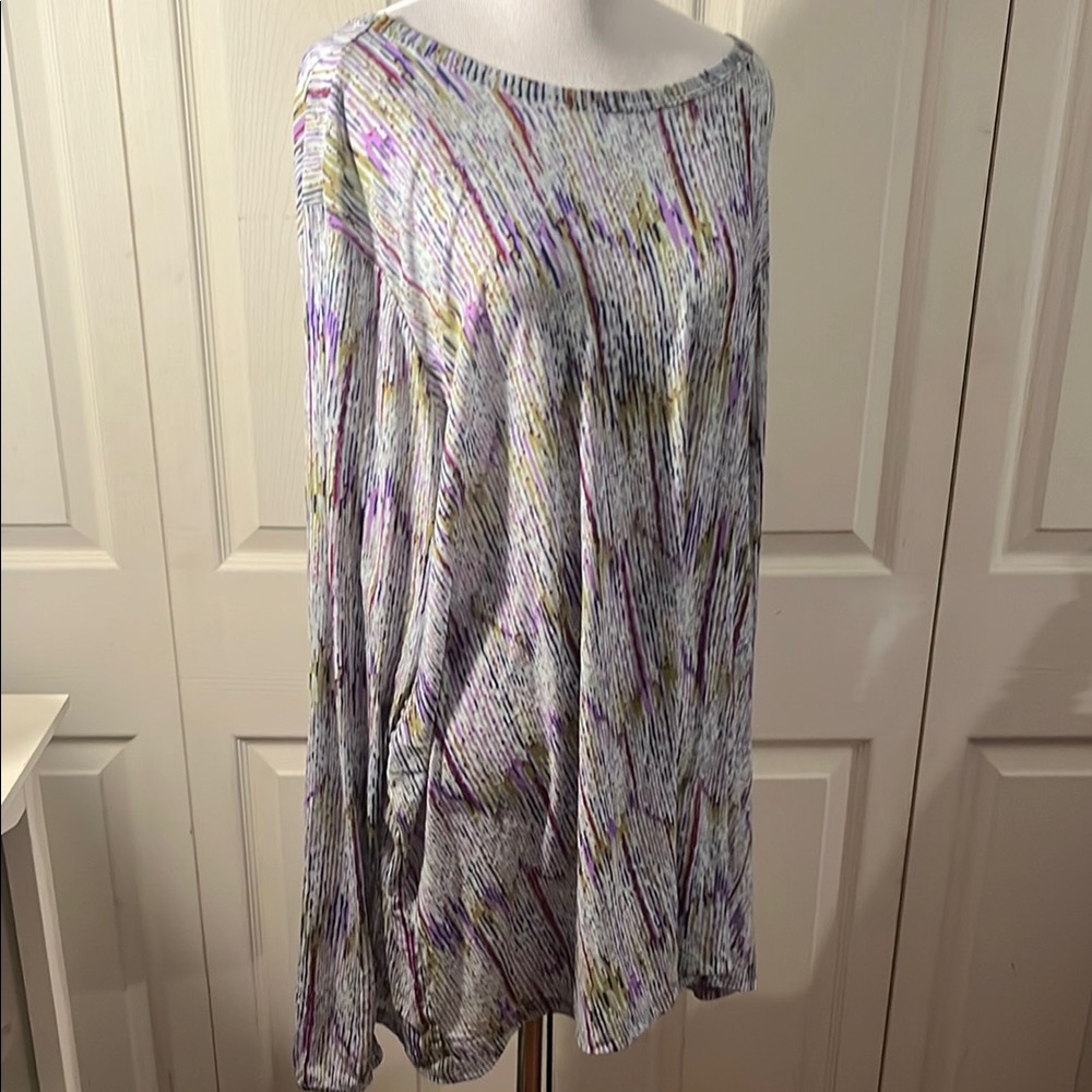Purple Relaxed Long Sleeve Tunic